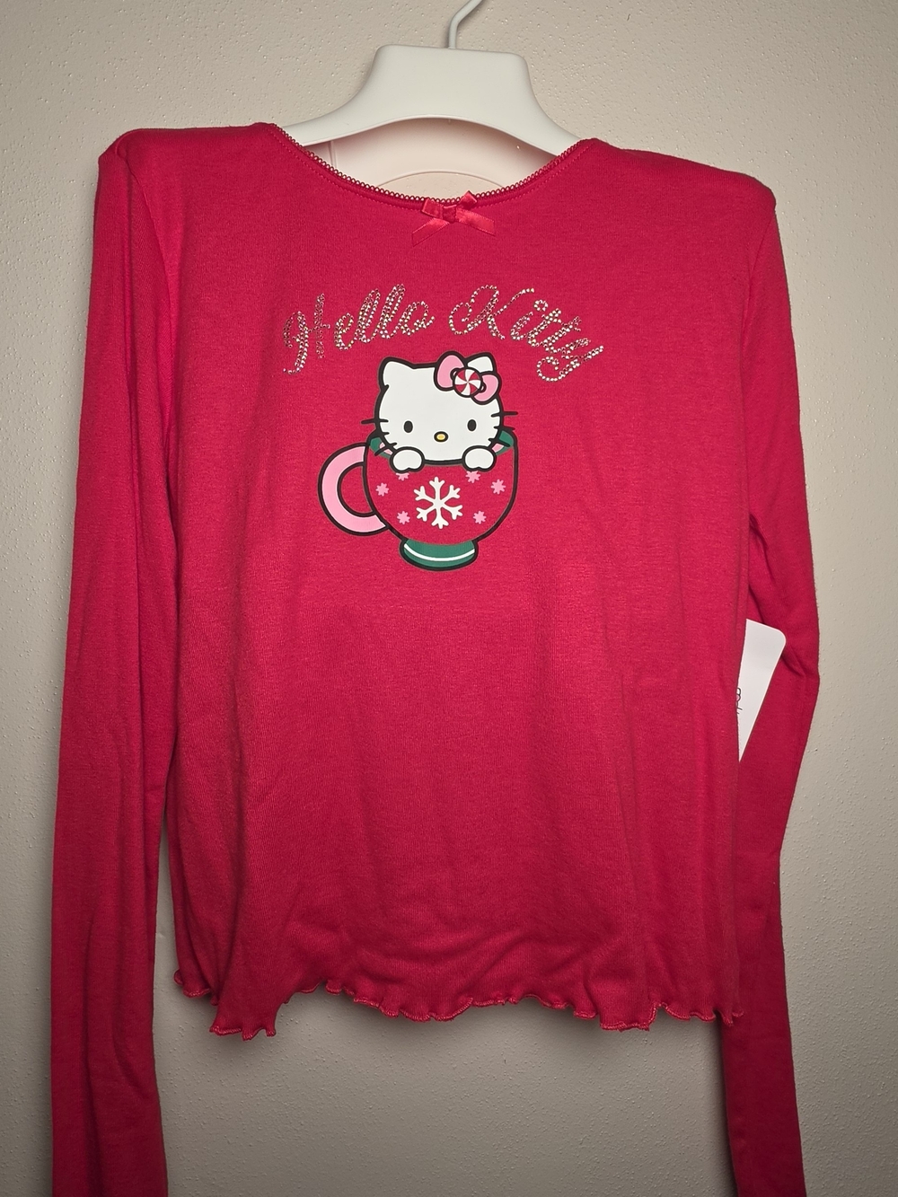 Hello Kitty Long Sleeve Red Girls Top